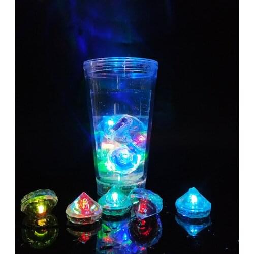 LED Ice Cubes Glowing Party Ball Flash Light Luminous Neon Wedding Festival Christmas Bar Wine Glass Decoration Supplies