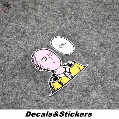 NO.L252 ONE PUNCH-MAN Funny Cartoon 3M Reflective Modified Stickers Car Glass Waterproof Decals Racing Motorcycle