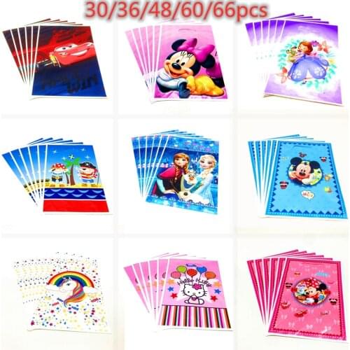 Disney Mickey Minnie Mouse Theme Party Gift Bag Party Decoration Plastic Candy Bag Loot Bag For Kids Festival Party Supplies