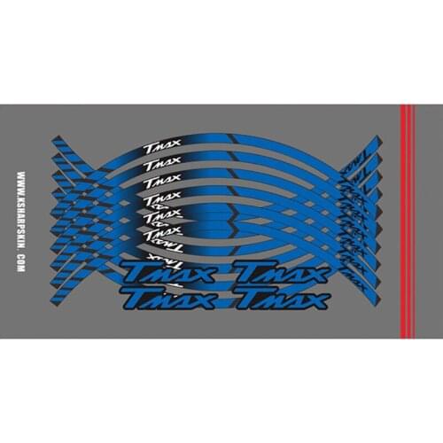 Motorcycle Wheel Inner Circle Sticker FOR Yamaha TMAX 500 530 560 Waterproof Reflective Wheel Rim Stickers With logo TMAX