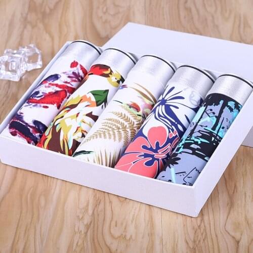 4/5pcs Men Underwear Boxer Shorts Panties Fashion Sexy Print Shorts Brand Underpants Men Breathable Middle Waist Shorts Men