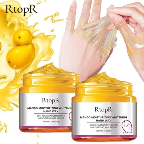 50g Mango Hand Mask Whitening Moisturizing Repair Exfoliating Calluses Hand Wax Filming Anti-Aging Hand Smooth Skin Care Cream
