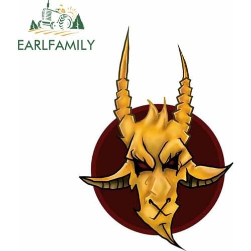 EARLFAMILY 13cm x 9.2cm for Demon Goat The Way Car Sticker Waterproof Creative Suitcase Decoration Graffiti Stickers Vinyl Decal