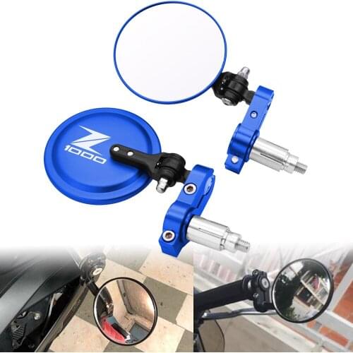 With Z1000 LOGO Motorcycle CNC Aluminum Rear View 3" Handle Bar End 7/8" Mirrors For KAWASAKI Z 1000 z1000 Z1000SX 2015-2021