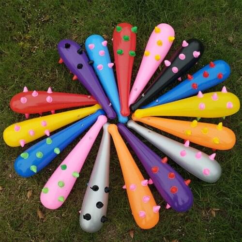 1pcs 55cm/85cm Thickening Large Inflatable Wolf Tooth Bar Hammer and Nail Hammer Noise Maker Inflatable Toys