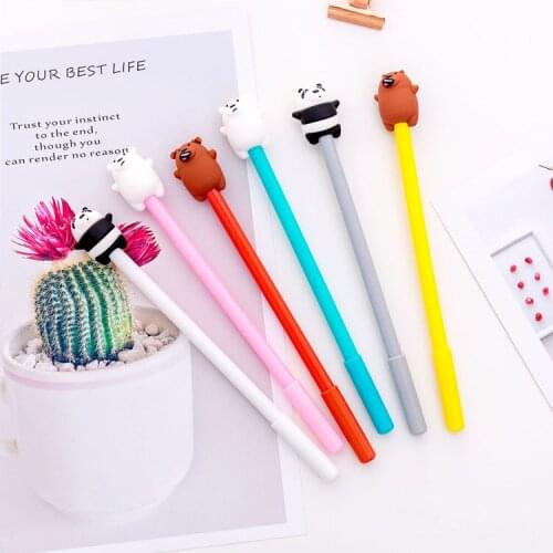 1PCS New Creative Cute Cartoon Panda Gel Pen Student Stationery Novelty Gift School Material Office Supplies