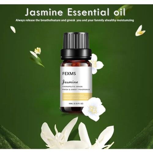 100% Pure Organic Therapeutic Grade Jasmine Oil for Diffuser, Sleep, Perfume, Massage, Skin Care, Aromatherapy, Bath - 10ML