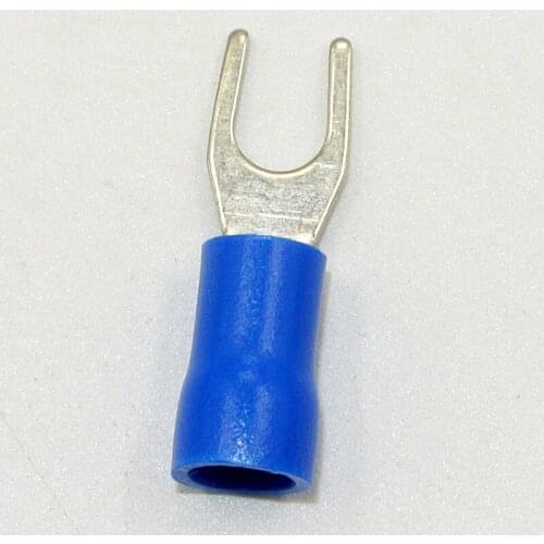 1000PCS Crimp Spade Wire Connector 16~14AWG #8 27AMP Blue Fork Terminal
