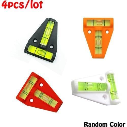 4pcs Acrylic T-Level Tool RV Camper Tralier Motorhome Truck Boat Console Table Measurement Mini Level Bubble
