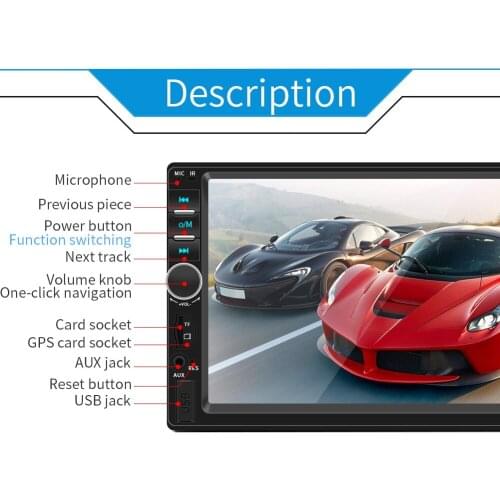 7inch Car MP5 Player Wireless Communication Rearview Reverse Image Video Music Player Radio 7018B C66