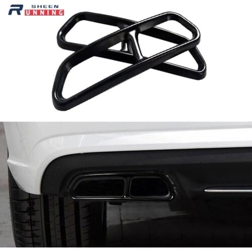 For Audi A6 C7 accessories A4 B9 A7 Q5 Q7 modified exhaust pipe tail throat four out muffler car stickers 2016 2017 2018 2019