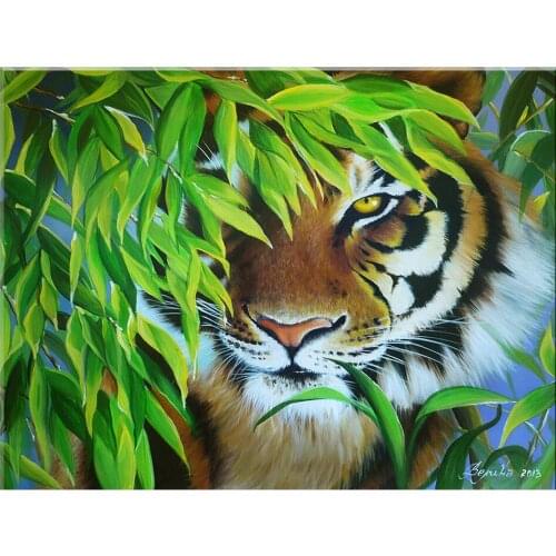 Full Square Round Drill 5D DIY Diamond Painting Tiger King 3D Diamond Embroidery Cross Stitch Animal Home Child Decor EE2112