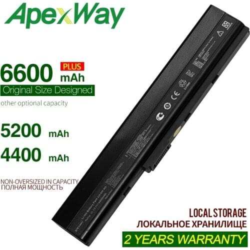 ApexWay a32-k52 laptop battery for asus k52 k52j k52f a52j k52j a52 k42j A42 70-NXM1B2200Z 90-NYX1B1000Y A31-B53 A42-K52 A31-K52