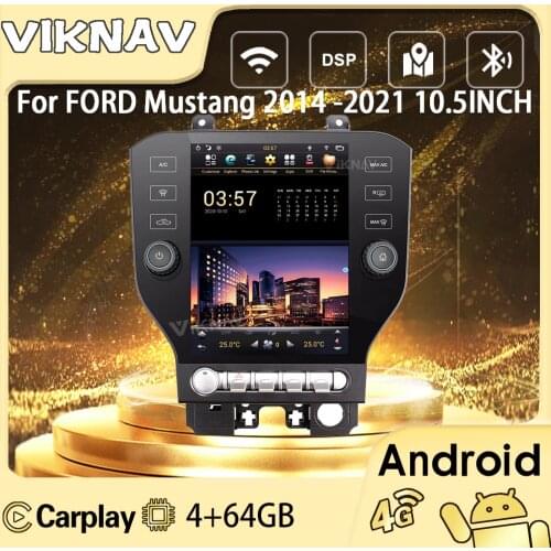 Android car Radio For FORD Mustang 2014 -2021 multimedia radio DVD player GPS Navigation head unit stereo tape recorder
