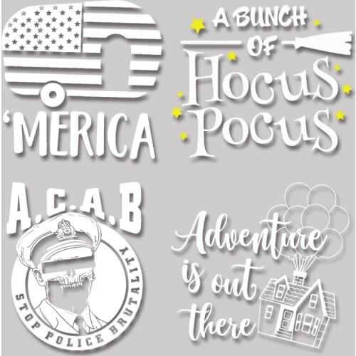 White patterns Letters Washable DIY Appliques Custom Ironing stickers Patches for clothing Heat Transfer Letter Stickers