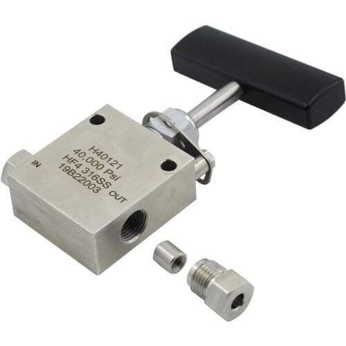 Free shipping Wellness Model : HS15121 1/4'' connection 15000 PSI high pressure Stainless manual control needle valve