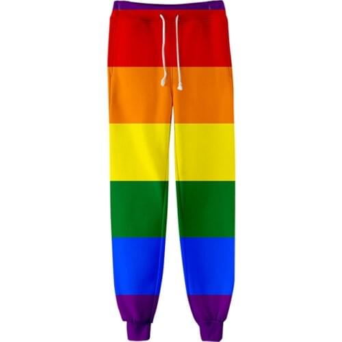 Hot Joggers Pant Long Loose Trousers 3D Fitness Pants Flag Rainbow Lgbt Fashion Hip Hop Men Women 3d Casual Pencil Pants Mid