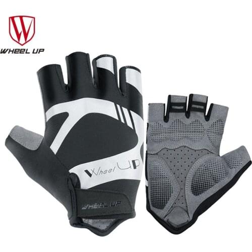 WHEEL UP Breathable Cycling Gloves Half Finger Fitness Gloves Men Fishing Gloves Damping Bicycle Gloves Non-slip Bike Gloves