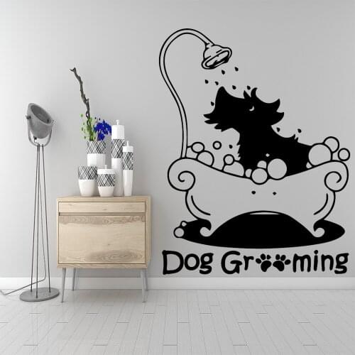 Exquisite dog grooming Wall Sticker Pvc Removable Bedroom Nursery Decoration Art Decals