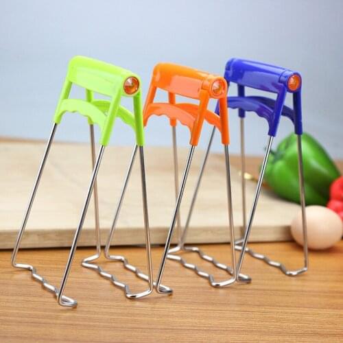 Kitchen tools gadgets and accessories stainless steel tray lifter bowl holder steamer anti scalding tray holder Hot Sale