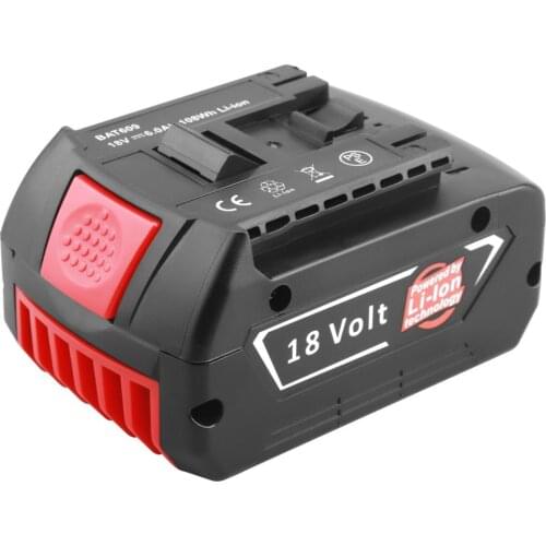 BAT609 18V 6.0A Li-ion Rechargeable Battery for Bosch 18V Battery BAT610G BAT618 BAT620 BAT622 BAT609G GSR 18 PSR 18