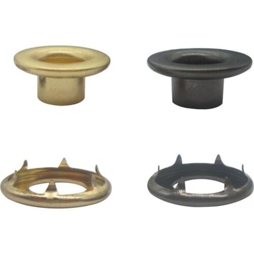 Copper metal with teeth 17*8 mm with claws thickened air-eye ribbon with non-shedding air-eye buckle leather tarpaulin ring