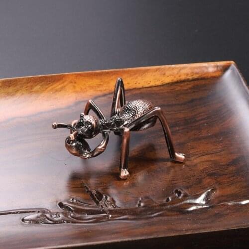 Tea Pet Copper Ant Teapot Lid Holder Tea Brush Holder Incense Stick Tea Table Decoration Tea Ceremony Accessories