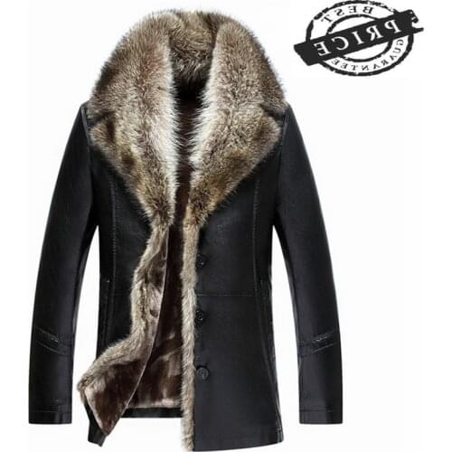 Fashion Mens 2021 Leather Jacket Black Brown Business Casual Casacos 5XL Wool Liner Jaqueta Masculina Inverno CJ201