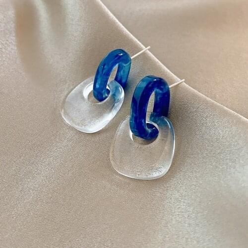 Fashion Transparent Acrylic Earrings Spring Summer New Jewelry Simple Geometric pendientes Wholesale