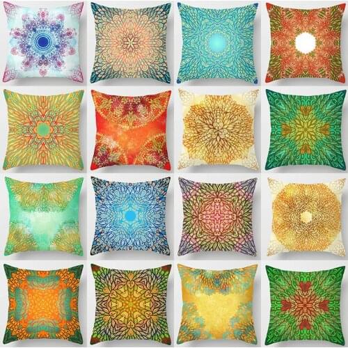 New Mandala Pattern Decorative Pillows Polyester Cushion Cover Home Living Room Decoration Sofa Decorative Pillow Cover