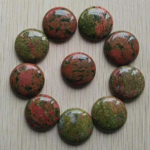 Wholesale 20pcs/lot 2018 Fashion natural flower green round cabochon beads 25mm for jewelry Accessories making free shipping