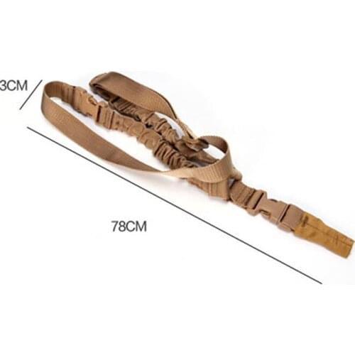 Outdoor Nylon Multi-Mission Adjustable 1 Single Point Sling Tactical Gun Sling Strap Belt BK/TAN/OD