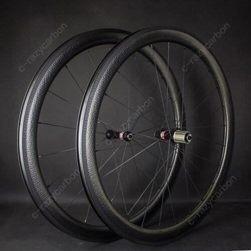 FIERCE Carbon Wheelsets Dimple Front 45mm Rear 58mm Depth 700C NOVATEC 291-482SB 20/24H V Brake Pillar 1423 Aero Flat Spokes Hot