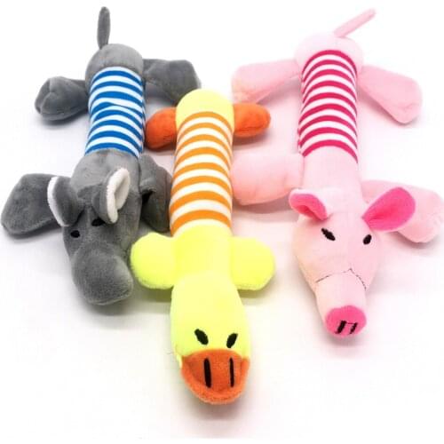 Plush Dog Animals Shape Molar Toy Pet Interactive Durable Sounding Puppy Cat Bite Resistant Teeth Clean Squeaky Cute Toys