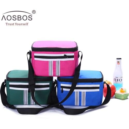Aosbos 5L Portable Oxford Lunch Bags Women Men Thermal Insulated Bento Tote Bag Fashion Waterproof Cooler Box bolsa comida