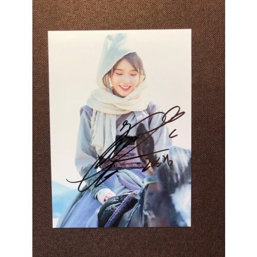 Hand signed Lee Ji Eun IU autographed photo 5*7 Hotel Deluna 79K3