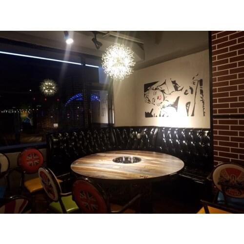 Nordic postmodern luxury chandelier Crystal snowball personality dandelion lamp Restaurant clothing store Lighting fixture