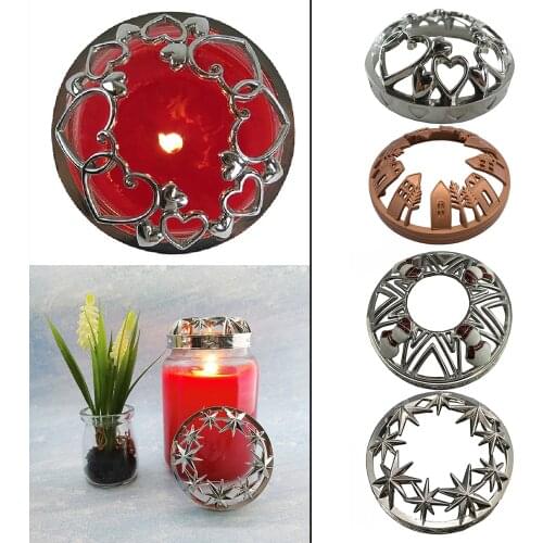 Candles Jar Cover Vintage Tea Light Candle Lids Jar Candles Topper Accessories Shades Sleeves for Jar Candles Home Decor