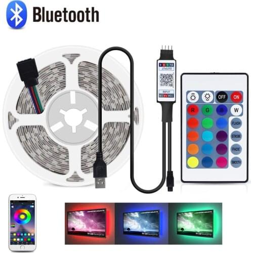 5V USB Cable LED Strip Light TV Backlight Lighting 1m 2m 3m 4m 5m Bluetooth LED Light RGB Desktop Screen Decoration lamp Tape