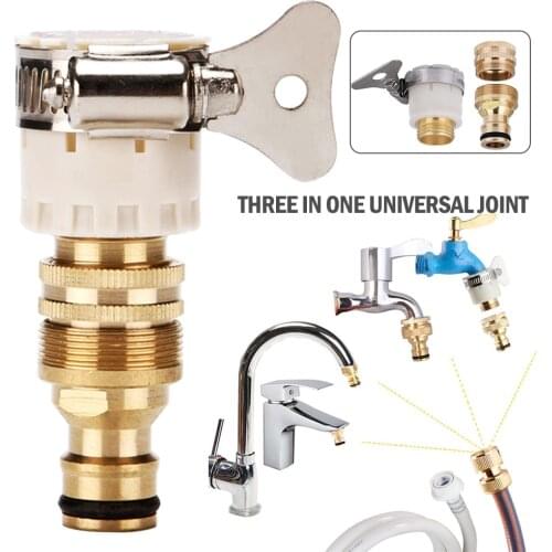 15mm-23mm Universal Kitchen Hose Adapter Metal Faucet Connector Mixer Hose Adapter Tube Joint Fitting Garden Watering Tools