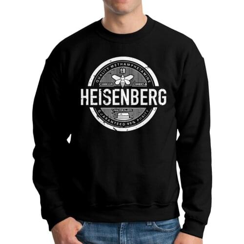 Breaking Bad Heisenberg Vintage Men Hoodies Long Sleeve Drop Shipping Crew Neck Casual Pullovers
