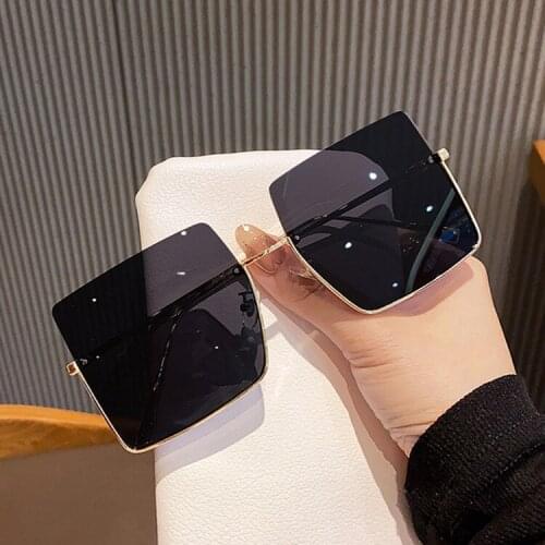 Frame Trimming Metal Sunglasses Women Ins Big Face 2020 New Fashion Retro Harbor Wind Net Red Large Frame Sunglasses