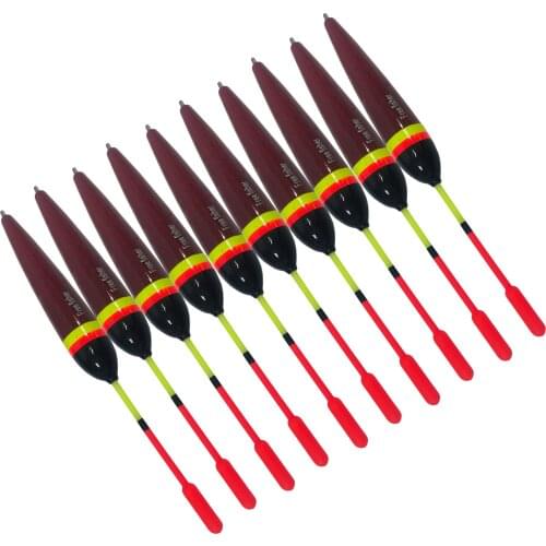 10pcs/Set Fishing Bobbers Cork Floats Balsa Kit Wood Buoy 5g/14.5cm Buoyancy 3g Fishing Accessories Pesca