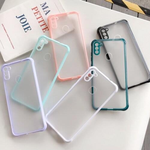 2 in 1 Color border Matte Case For Samsung Galaxy A11 M11 Simple Shockproof Case on for Samsung M11 A11 Cover