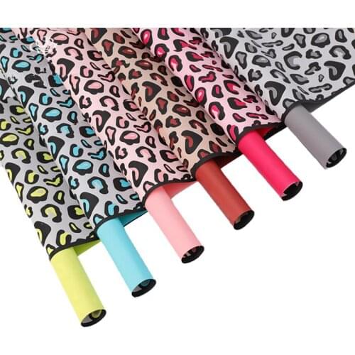 20pcs Natural Elements Flower Wrapping Paper Leopard Pattern Gift Wrapping Decoration Paper Supplies