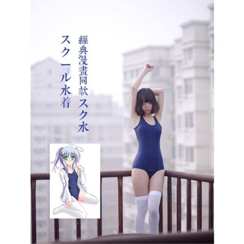 2020 Swimwear One Piece Cosplay Swimsuit Women Backless Monokini Sukumizu Sport Japanese Bodysuit Beach Bathing Suit Swim