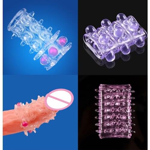 3pcs/Set TPR Penis Glan Ring Penis Enlarger Sleeve Cock Rings Vibrator/Cock Rings Reusable Condom Sex Toys Ramdon Color