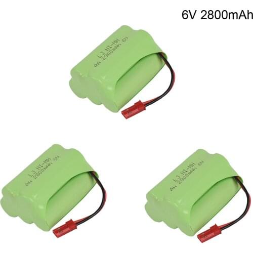 6v 2800mah AA NI-MH T Battery Electric toys car ship robot NIMH Battery new model 3PCS free shipping