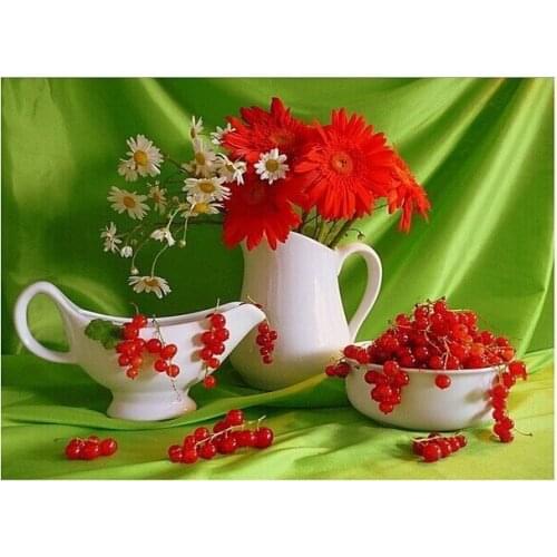 Hand made needlework 3D Diy diamond paintings drill rhinestone Diamond embroidery mosaic Red and white pictures by numbers Y474