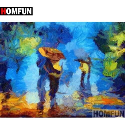 HOMFUN Full Square/Round Drill 5D DIY Diamond Painting "Oil painting" Embroidery Cross Stitch 5D Home Decor Gift A15873